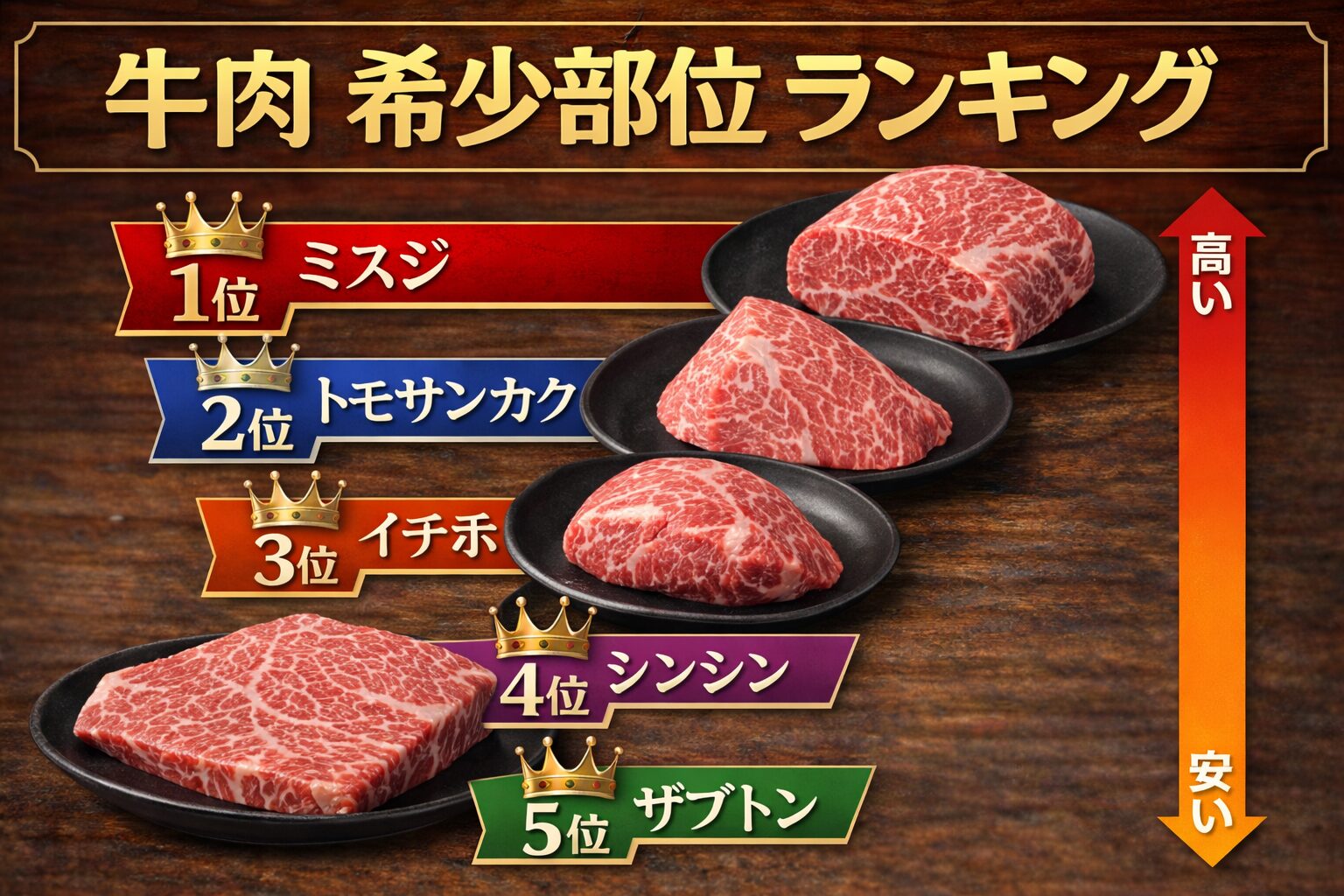 牛肉希少部位ランキング
