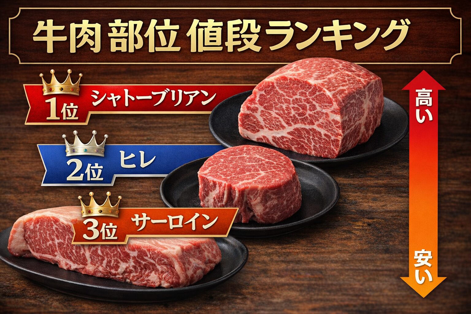 牛肉部位値段ランキング