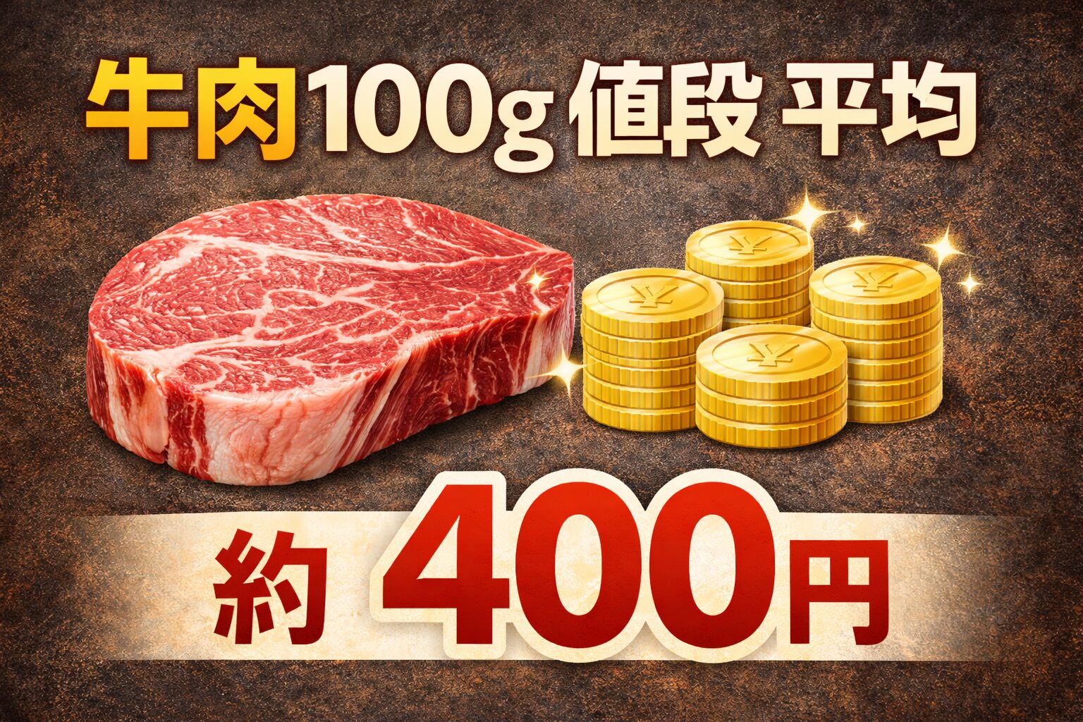 牛肉100gの値段の平均
