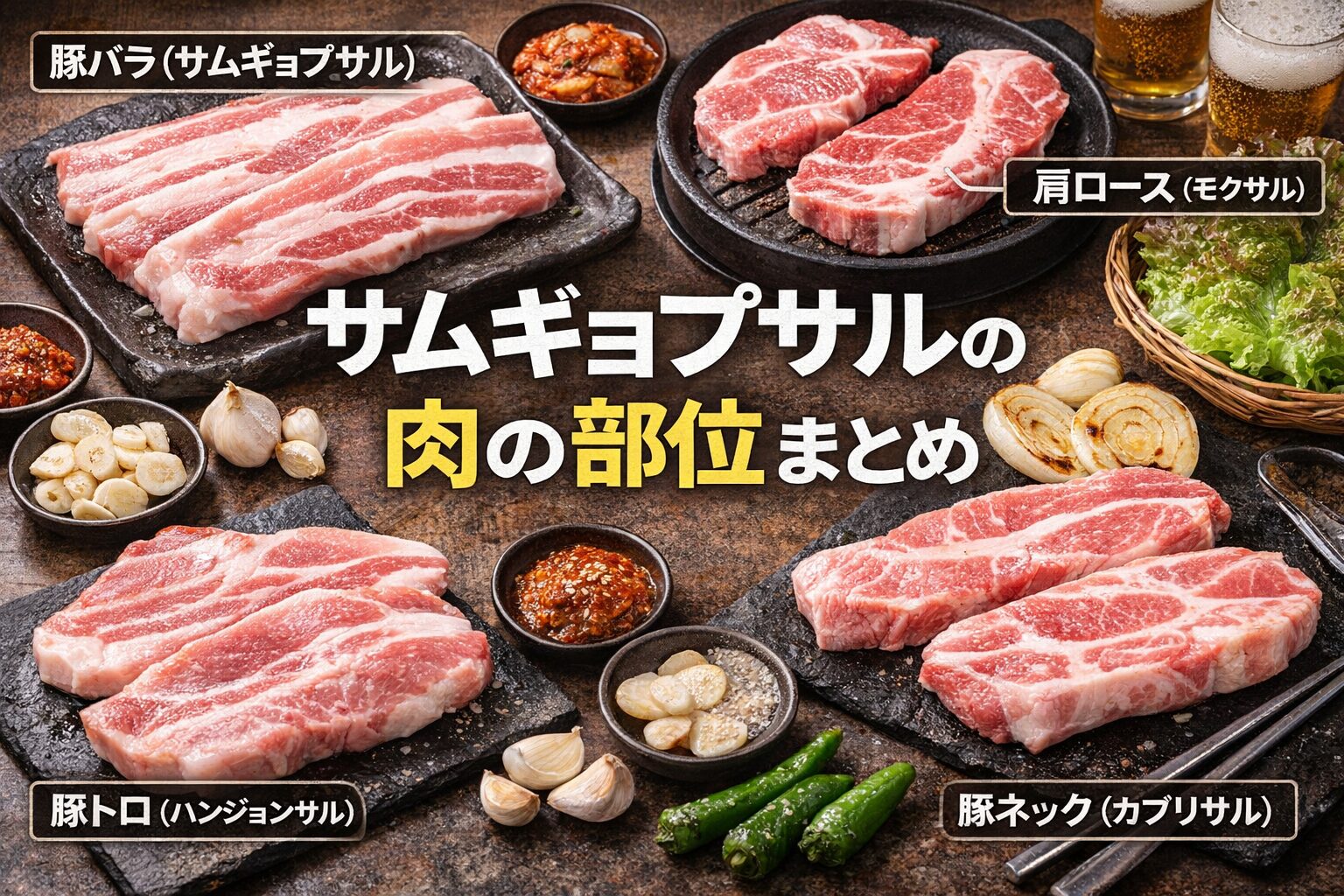 サムギョプサルの肉の部位まとめ