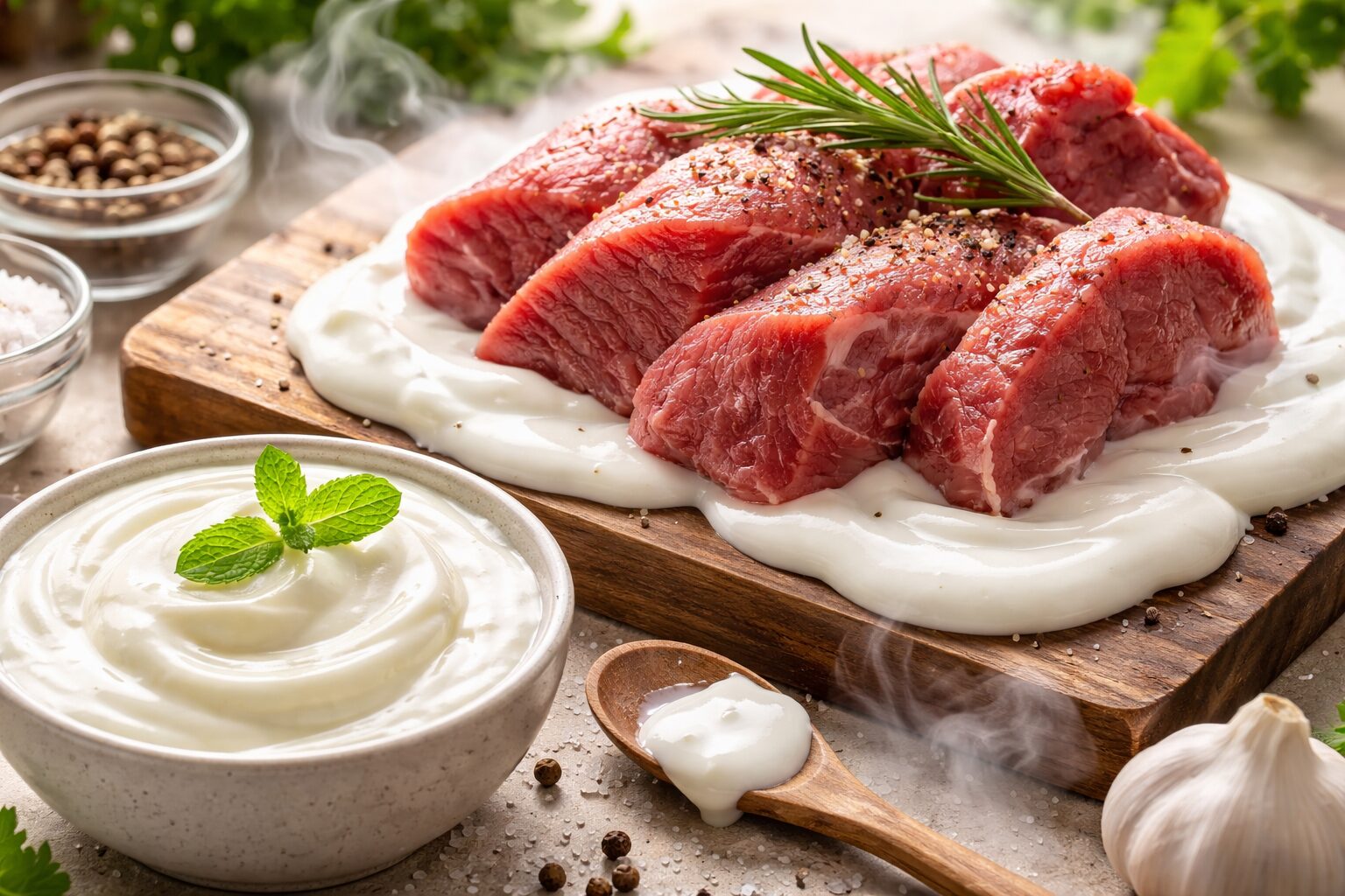 牛肉のヨーグルトのような匂い