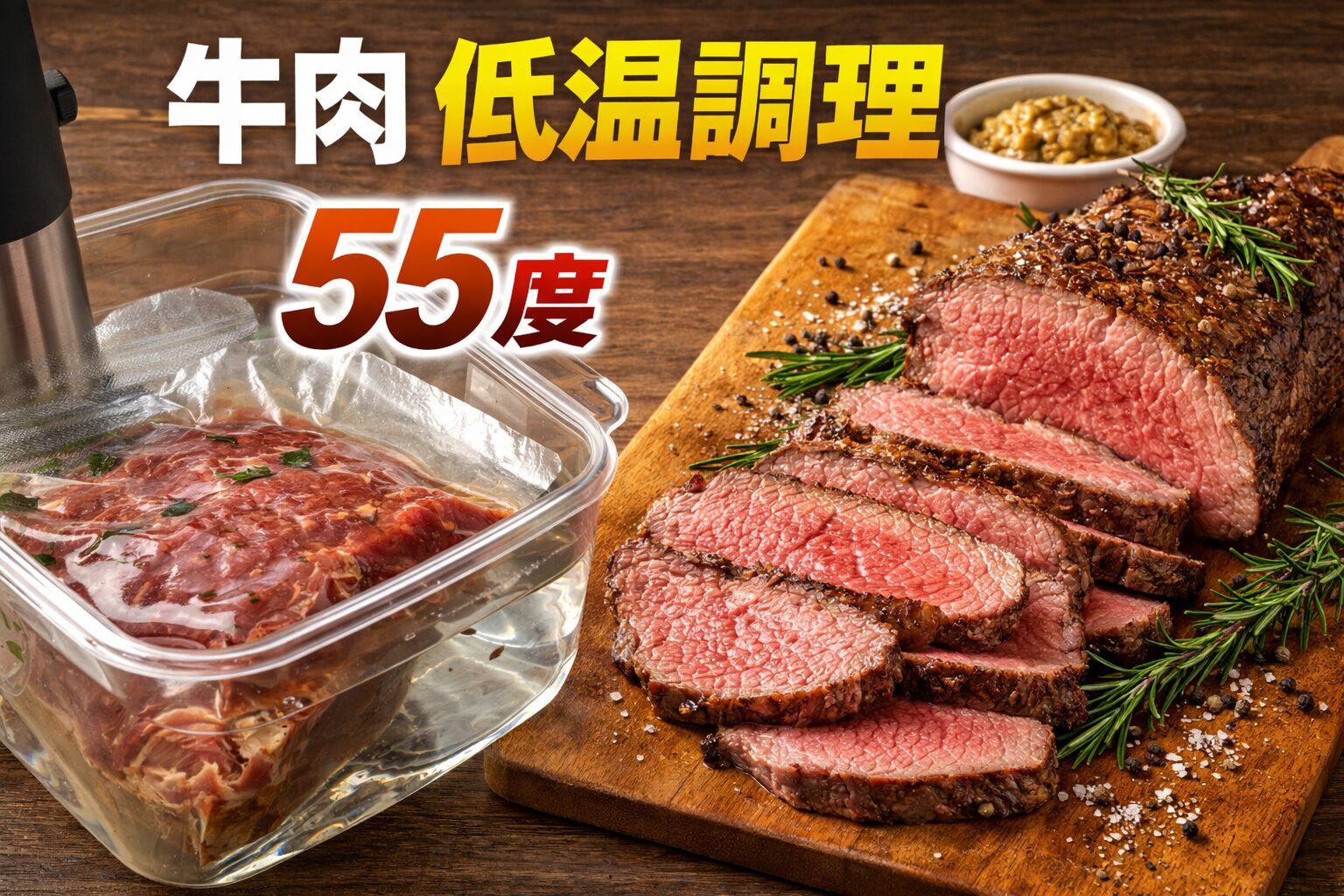牛肉 低温調理 55度