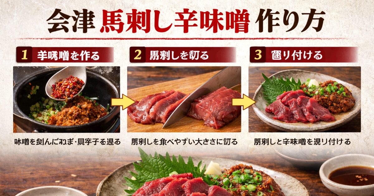 会津 馬刺し 辛味噌 作り方