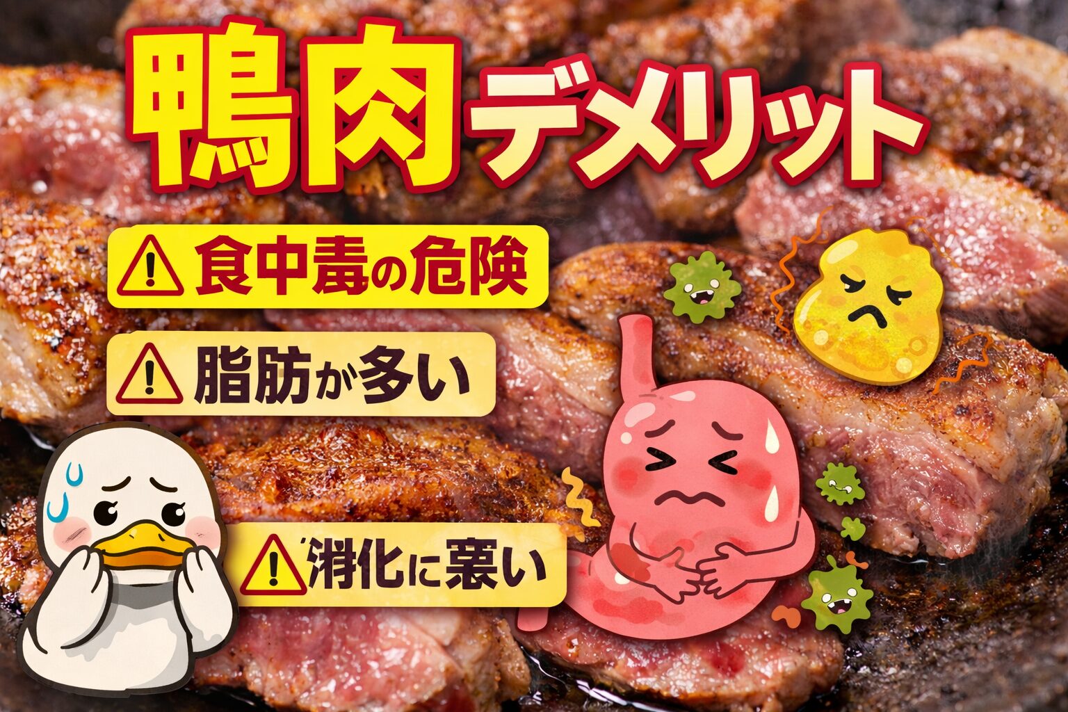 鴨肉デメリット