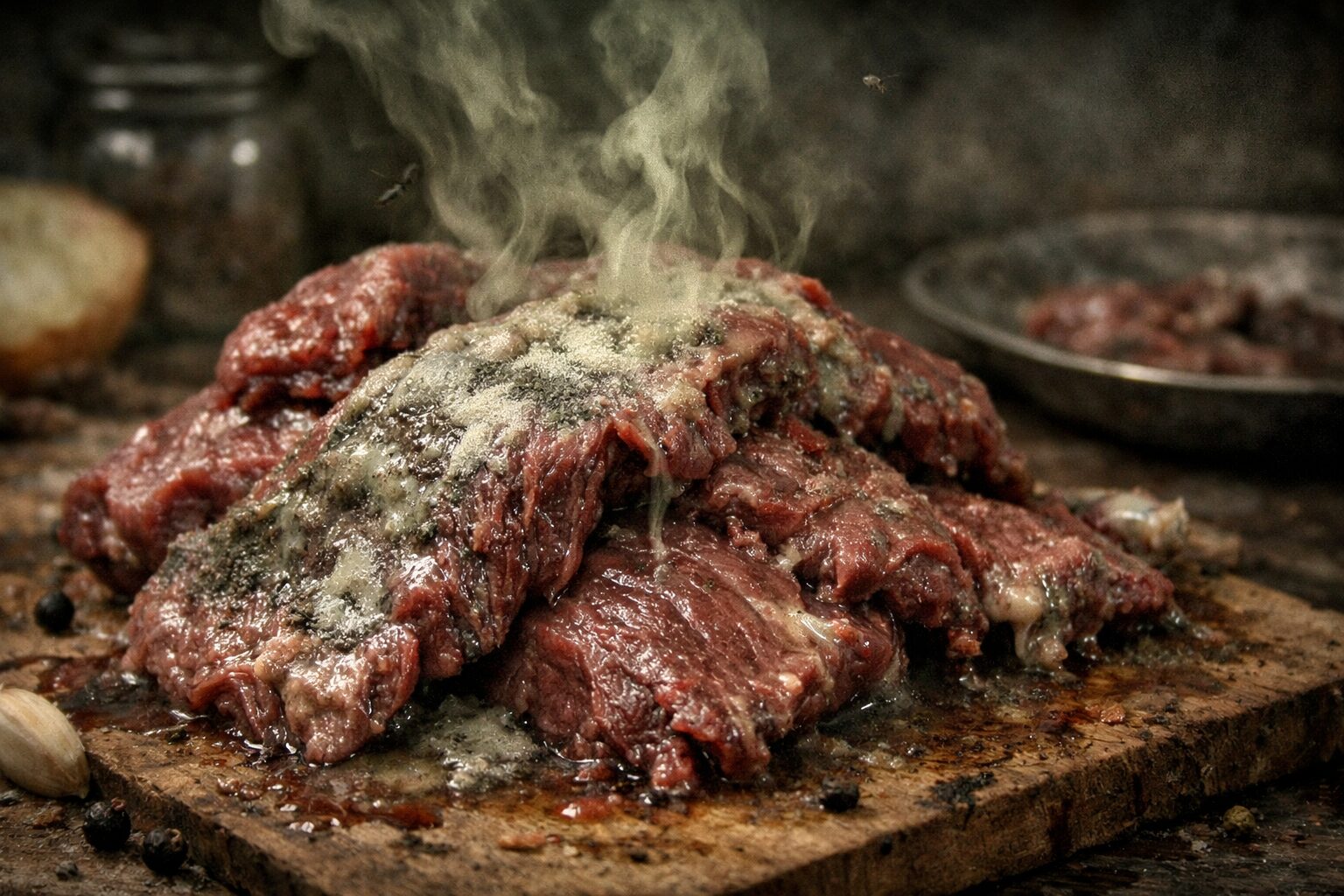 買ったばかりの牛肉が酸っぱい匂い