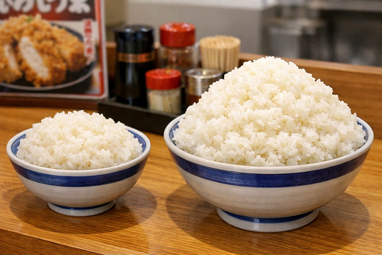 かつやのご飯おかわり・大盛り