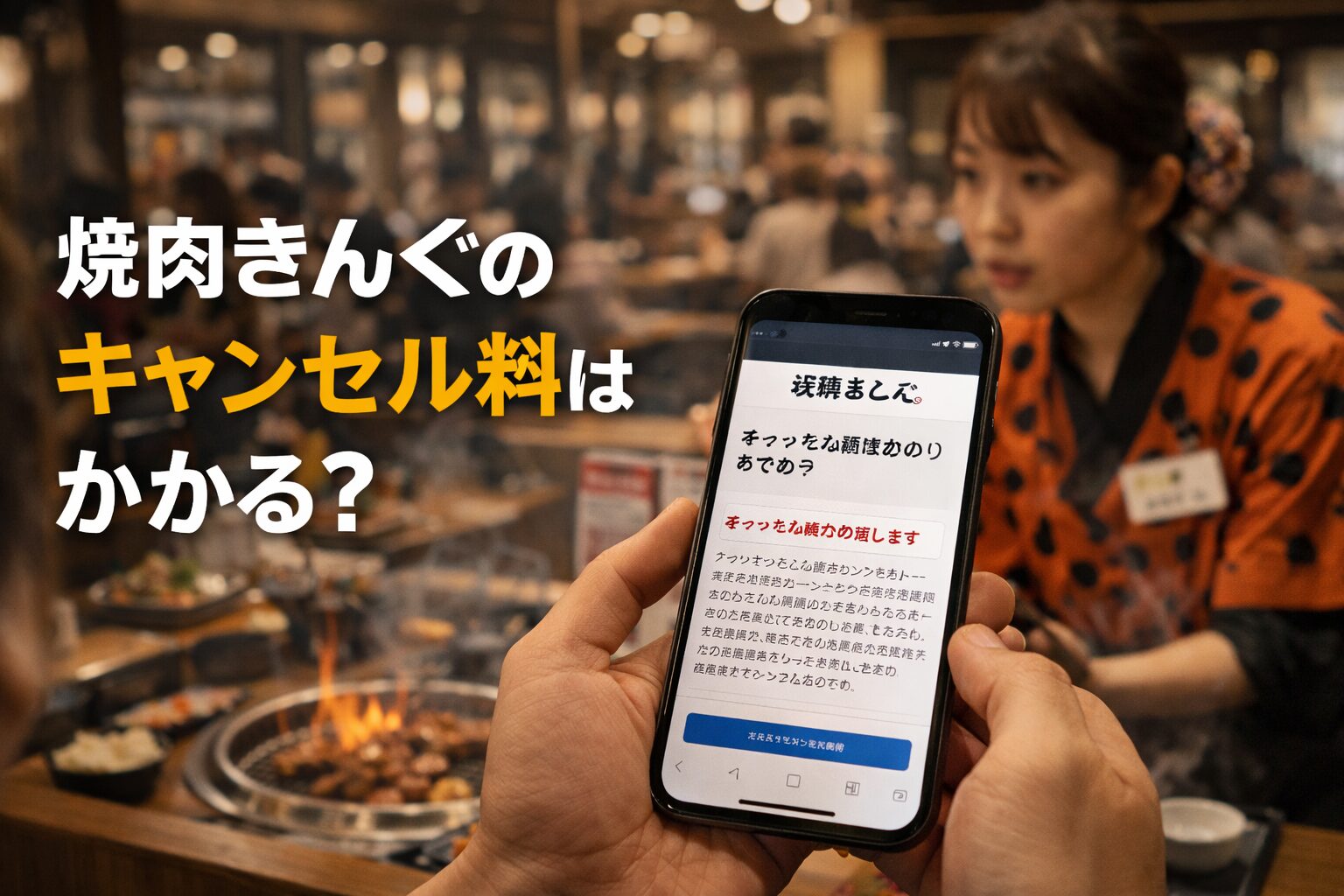 焼肉きんぐのキャンセル料はかかる？